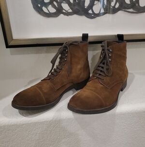 To Boot New York Men's Brown Suede Lace Up Boots (US 10)